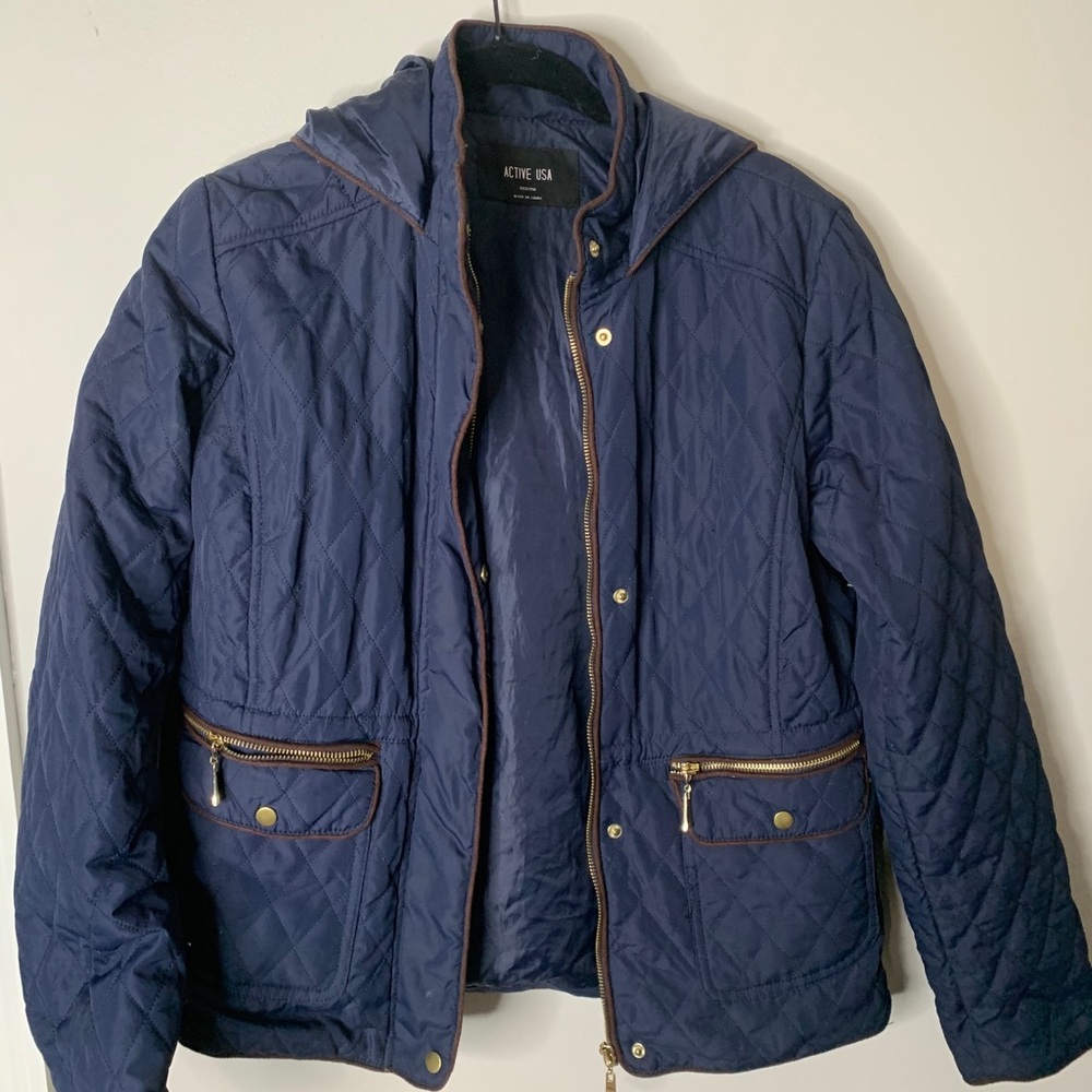 Active USA navy puffer jacket